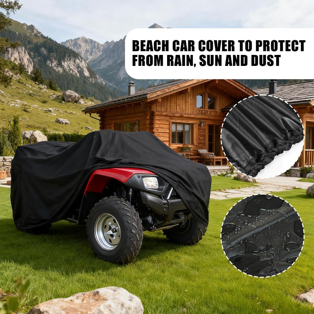 ATV Cover 210D UV Protection Dustproof Protector Waterproof Tractor Cover ATV Tractor Cover Foldable and Easy To Store Portable