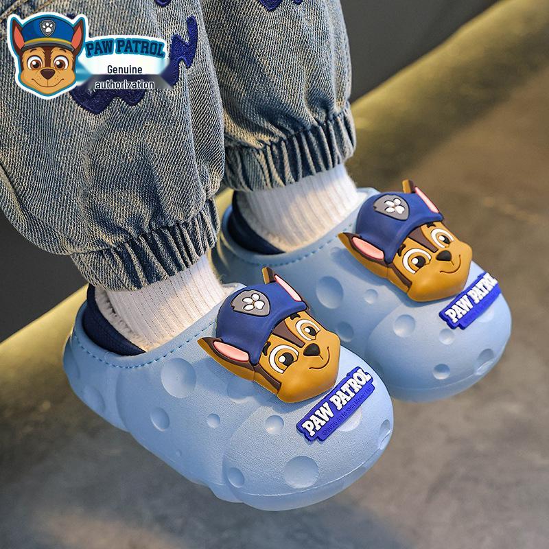 Paw Patrol Kids' Winter Waterproof Cotton Slippers: Cute, Anti-Slip, Closed-Toe Shoes for Boys & Girls