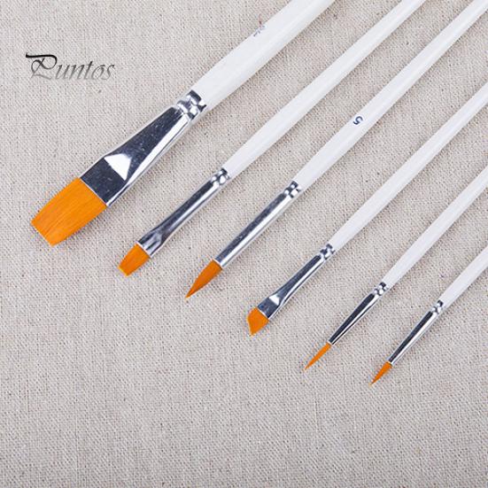 6x Professionelle Malerei Pinsel Set Acryl Öl Aquarell Künstler Pinsel