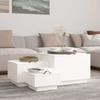 818246 vidaXL Storage Boxes and Lids 3pcs White Solid Pine Wood