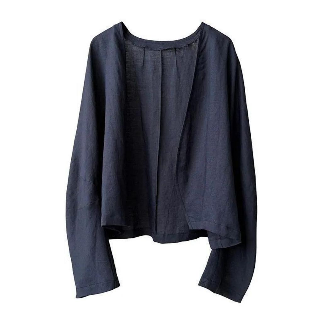 Retro White Shirt Jacket, Women's Summer Artistic Long Sleeved Cardigan Top Design, Thin and Loose, Versatile Sun Protection Shirt