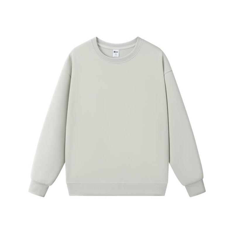 Sudadera Básica Casual Holgada de Color Sólido con Cuello Redondo para Hombre