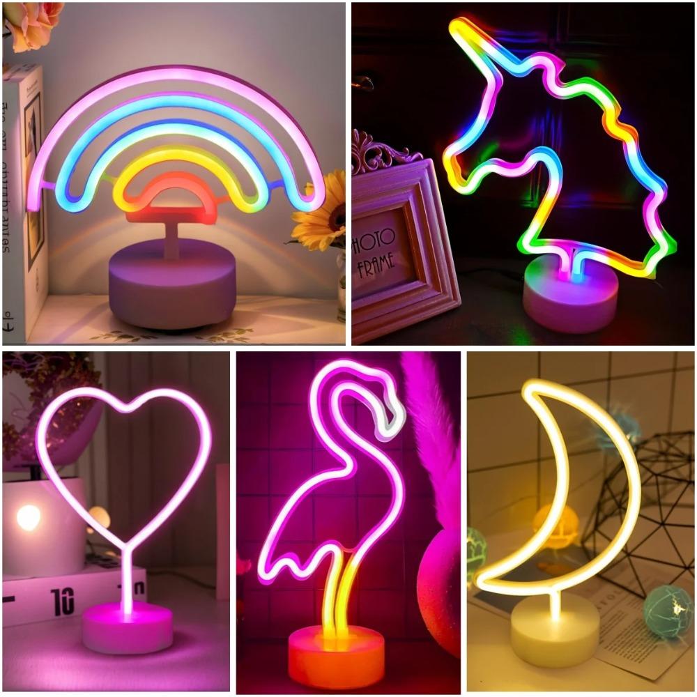 1PC Desktop Neon Light USB/Battery Powered for Room Birthday Party Wedding Decoration Ideal Mother's Day Valentine's Day Gift