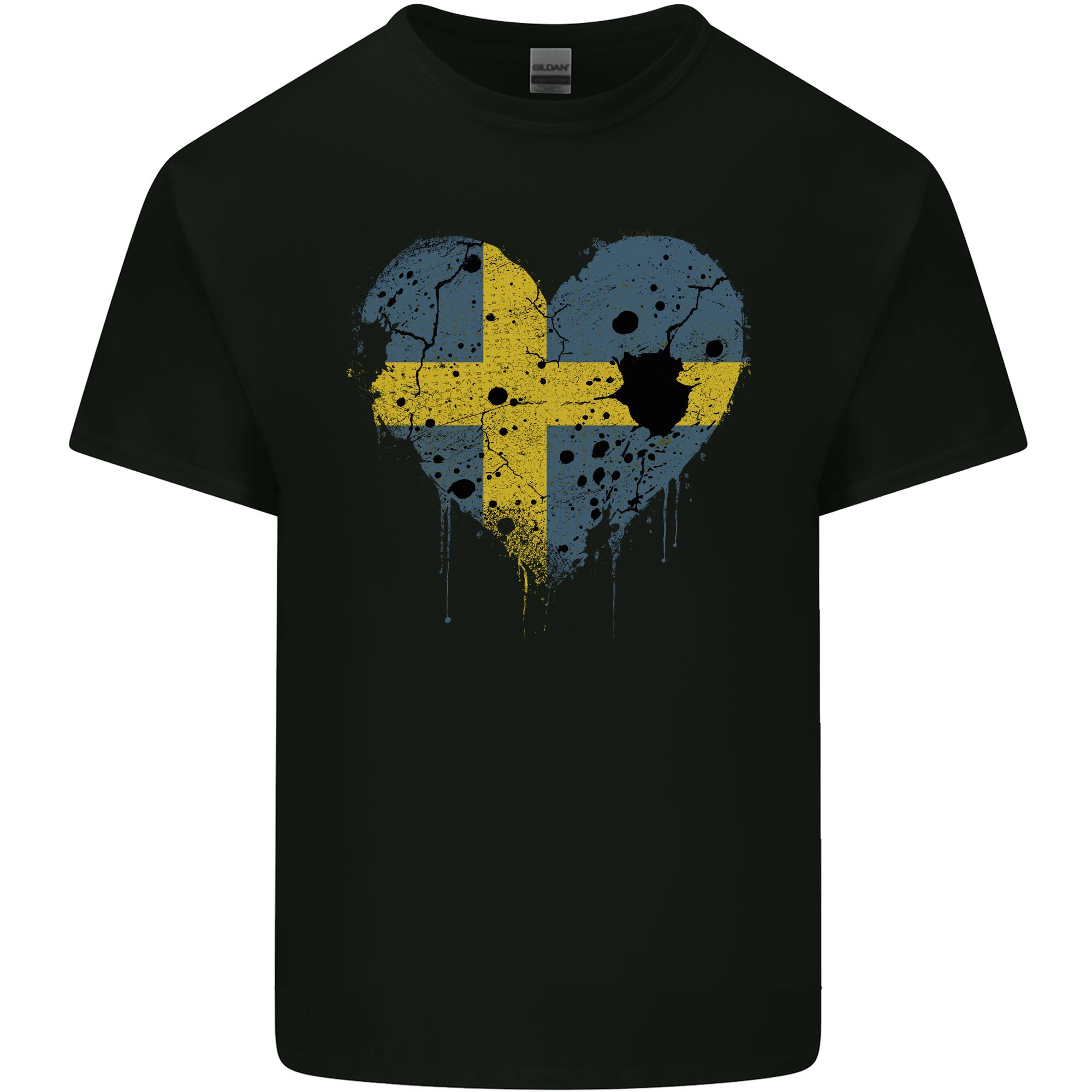 Love Swedish Flag Sweden Day Football Unisexs Light Cotton Tshirt S