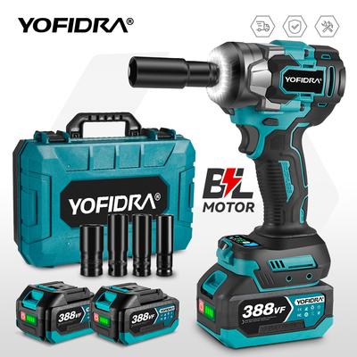 Brushless Electric Impact Wrench 5 Gears 1/2'' Cordless Screwdriver Car Repair Power Tool For Makita 18V Battery