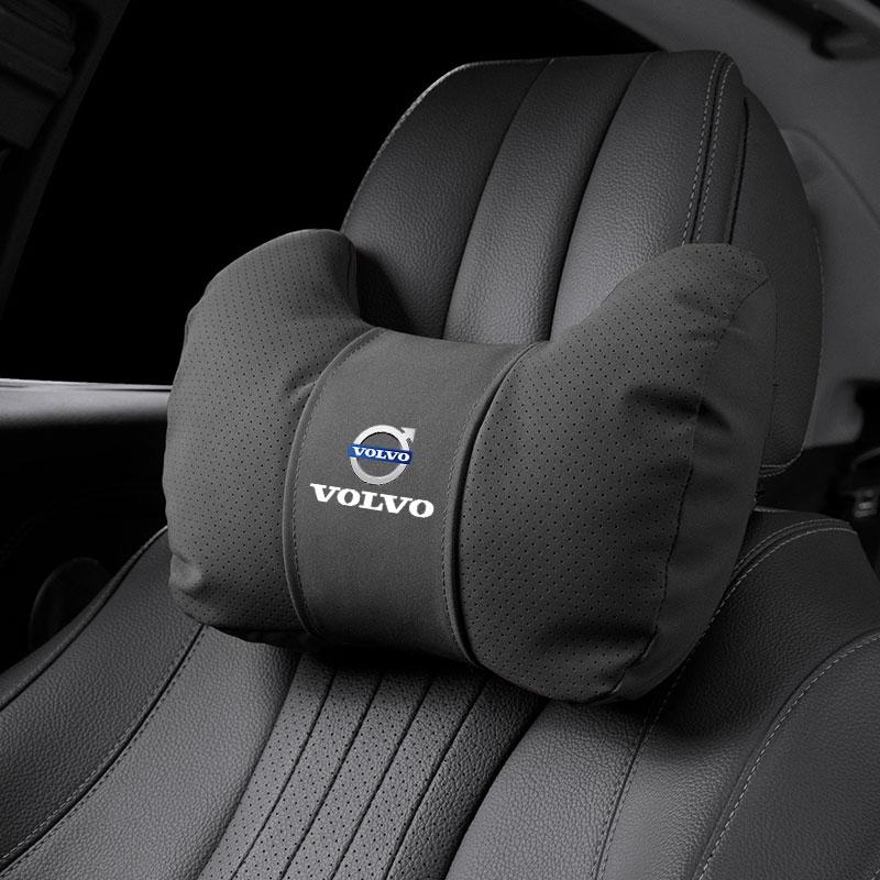 Auto Innenraum Sitz Wildleder Leder Bullenhorn Kopfstütze für Volvo XC60 S60 V40 V50 V60 S80 S40 C30 AWD C70 S40 S60 S80 S90 T6 V70 V9