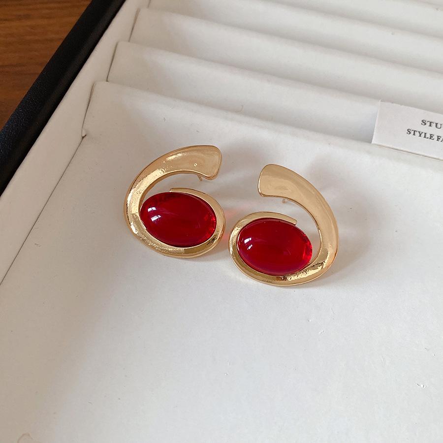 Resin Irregular Geometric Oval Collar Necklace