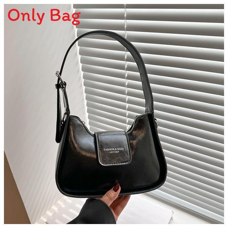 Minimalist Pu Leather Crossbody Bag With Stitch Detailing For Casual Outfits Black