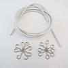 1Set New 2/3/4/5 Meters Curtain Spring Rope PVC Steel White Window Cord Cable Net with HOOKS EYES Wall Hanging Line