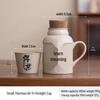 Ru Kiln Ceramic Insulated Teapot Set: Mute Thermos Pot with Teacup and Lid, Large Capacity, Chinese Style Office Cup.