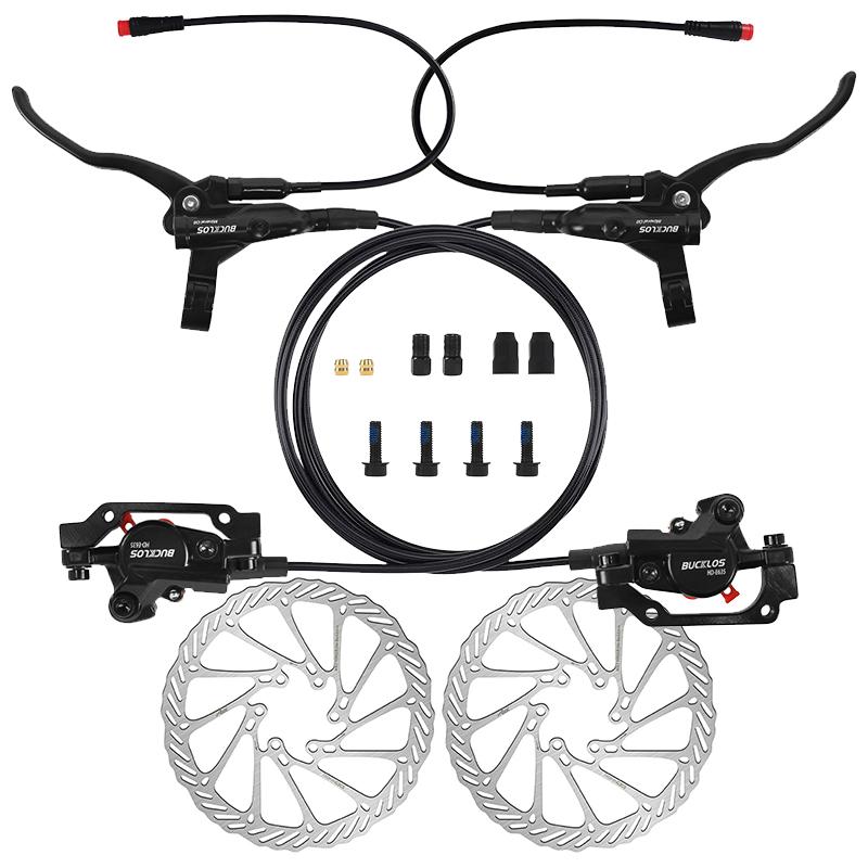 BUCKLOS E-Bike Hydraulic Disc Brake Electric Scooter Folding Bike Disc Brake 2Pin Power Off Electric Bicycle Hydraulic Brakes
