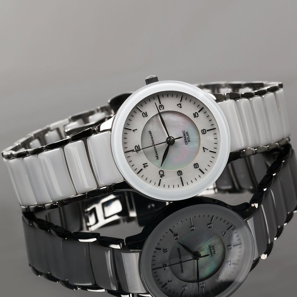 Watch Solar Ceramic White [Mauro Geraldi] MJ044-3