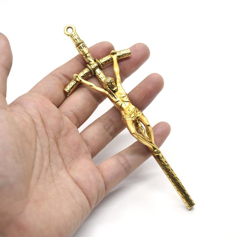 Jesus Christ Crucifix for Cross Religious Pendant Necklace Unisex Zinc Alloy Pendant Retro Vintage Pendant for Women Men