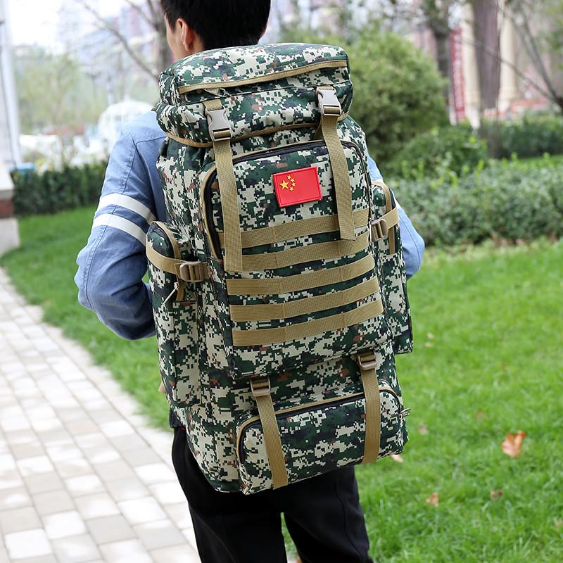 Large Capacity Waterproof Camouflage Backpack Outdoor Sports Mountaineering Bag Out for Travel Leisure Shoulders