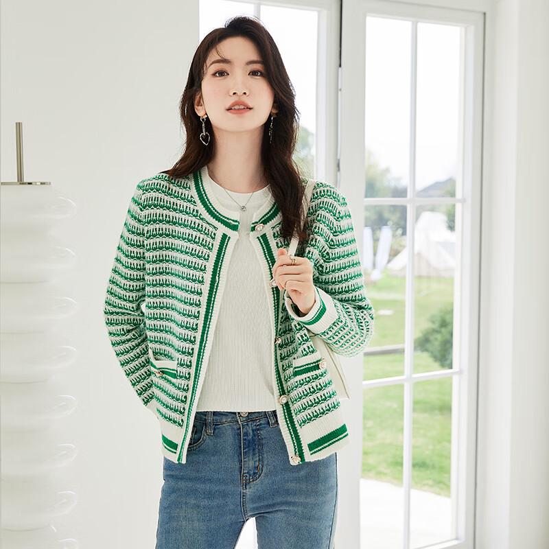 

Женский вязаный топ в полоску с цветными блоками VICTORIA&VERA S