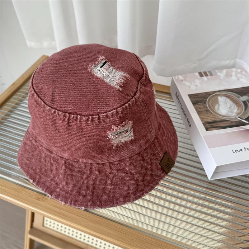 

Шляпа Универсальный стиль Винтажный Деним Женские Солнцезащитные Шляпы-Кепки Рыбацкие красный