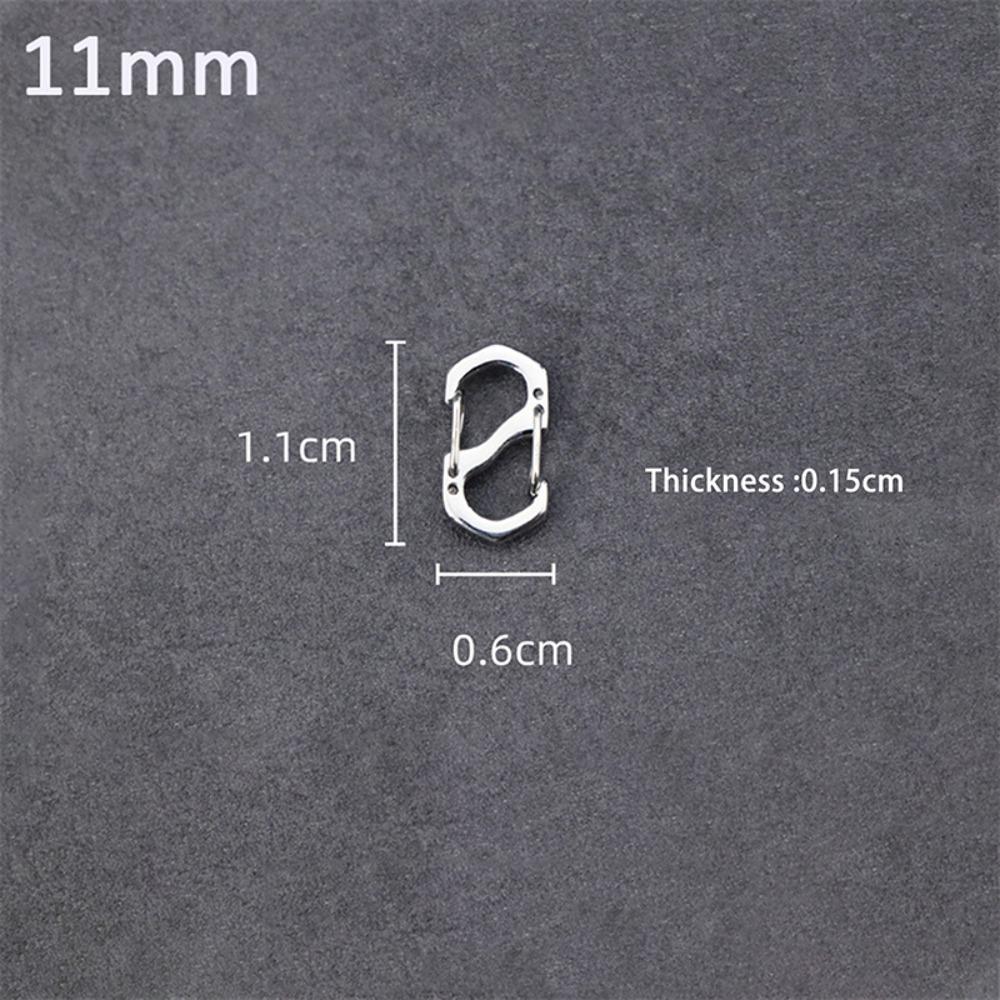 10PCS Backpack Buckle Stainless Steel S Type Carabiner With Lock Mini Outdoor Backpacks Luggage Hook Anti-Theft Key-Lock Tool