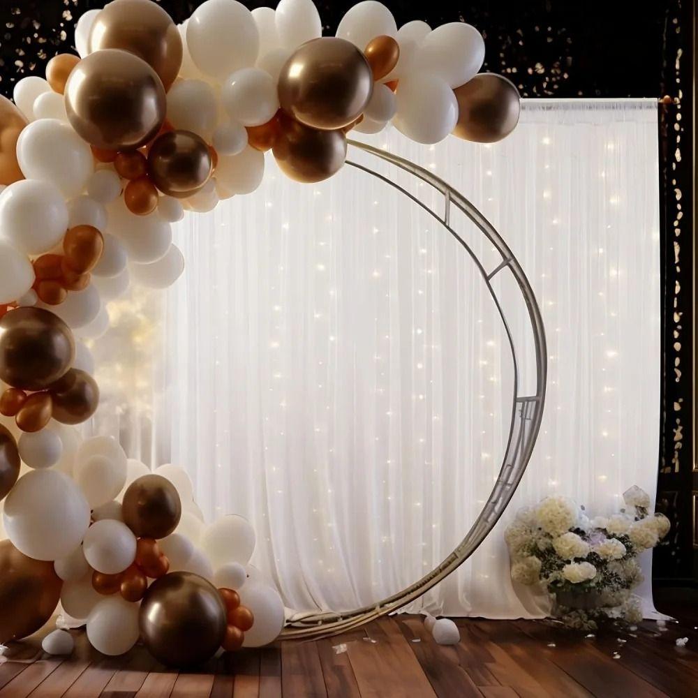 3meters Tulle Backdrop Curtains White Mesh Gauze Backdrop String Light Backdrop  Wedding Decoration