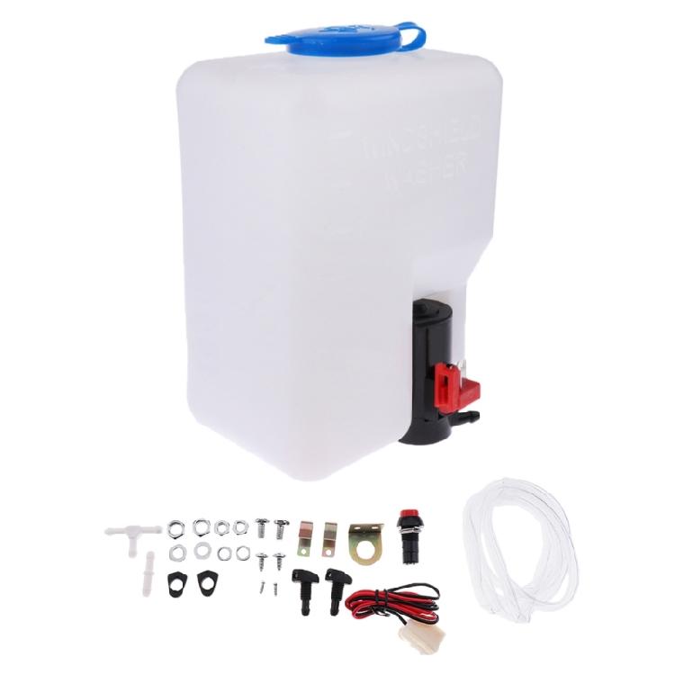 Replacement Windshield Washer Reservoir Pump Bottle Kit Universal Car Accessory