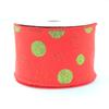 Holiday Gift Packaging Ribbon Xmas Glitter Wired Ribbons Christmas Multi Dots Ribbons