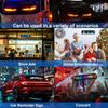 2Pcs 23.4''x4.72'' Devil's Eye LED Light Truck Dynamic IP44 Eye Light Car Display Screen Car Stickers Emoji Light for Trucks