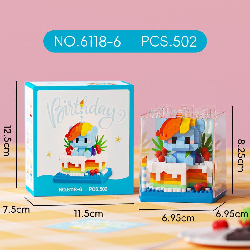 

Новый продукт торт конструктор милый торт в форме клубники мелкие детали собранные игрушки с веселым сюрпризом на день рождения подарок With box