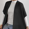 Kvinner Ensfarget Strikket Genser Vest Casual Løstsittende Cardigan Jakke Høst Vinter Strikkevest Kåpe