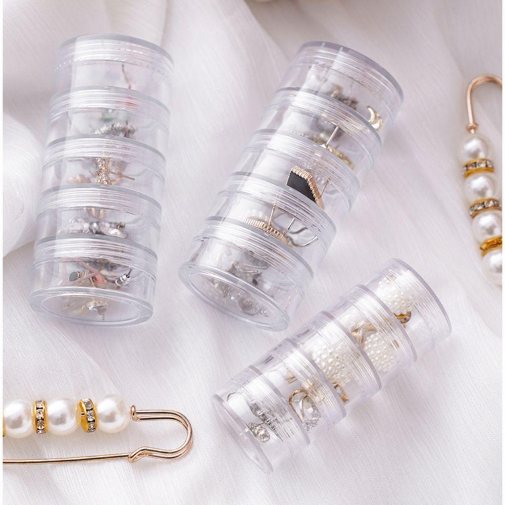 

Space Saving Overlay Jewelry Storage Box Five-layer Earrings Studs Organizer Storage
