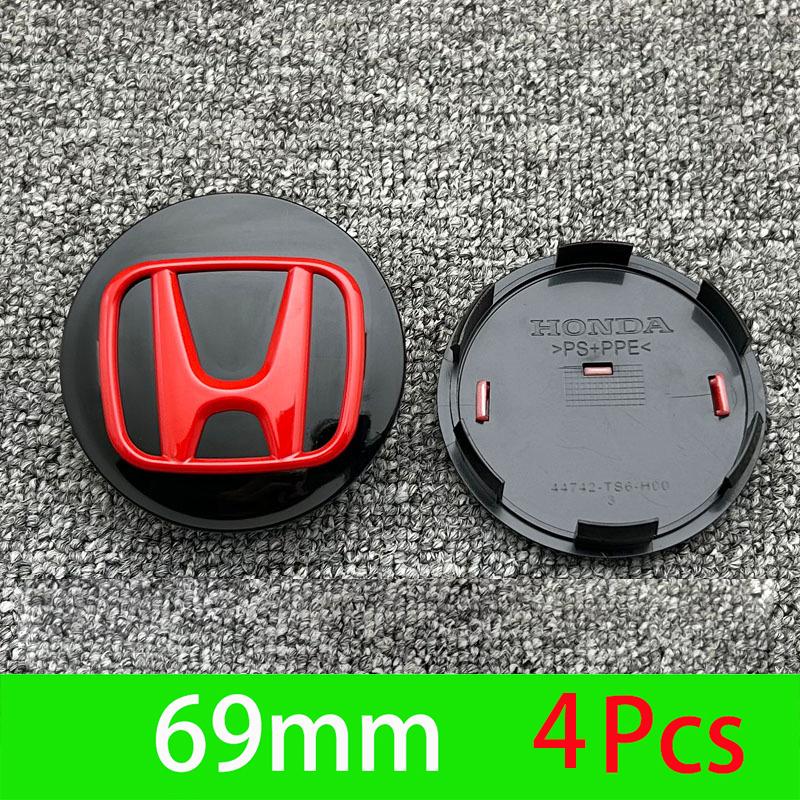 4Pcs Car Emblem Wheel Center Hub Cap Accessories For Honda Civic FIT Accord Prelude CRV 5th City CRZ CRX Jazz HRV Pilot Odyssey EFTXY1