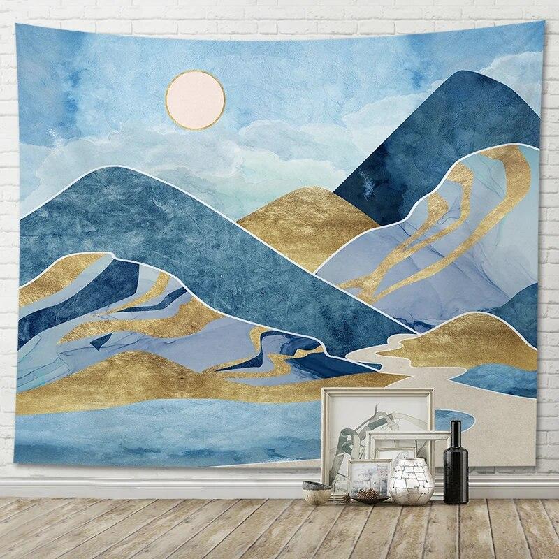 Beautiful Tapestry Room Decoration Abstract Mountain View Home Wall Hanging Background Cloth