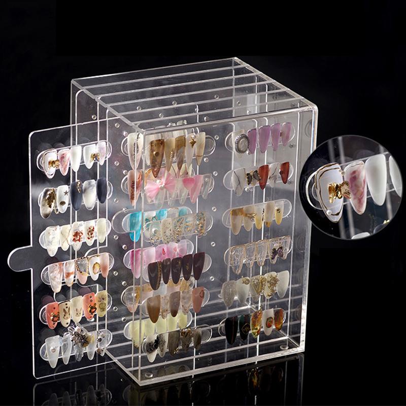 10PCS Magnet Strips For Nail Display Shelf Acrylic False Nail Tips Holder Nail Gel Polish Display Practice Palette Manicure Tool