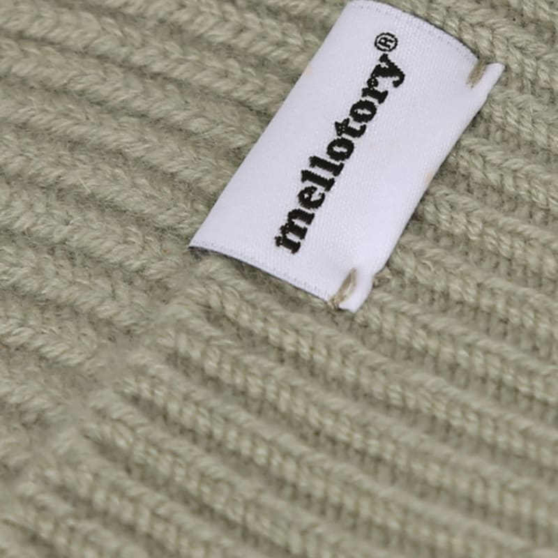 Mellotory 100% Cashmere Lip Line Beanie (olive)