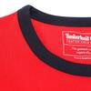Timberland Letter Print Spliced Round Neck Short Sleeve T-Shirt Men Tops Red A2B86P92
