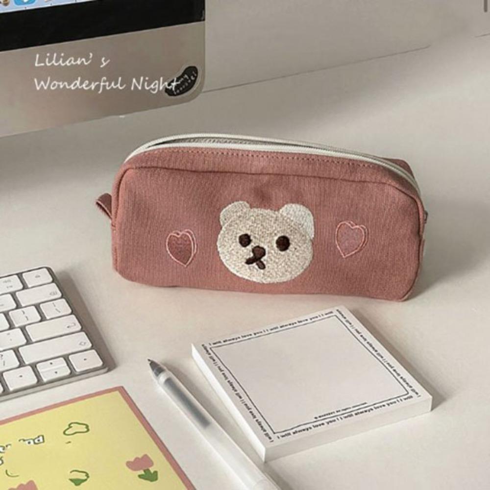 

Мягкая сумка для канцелярских принадлежностей, большая вместительная коробка для студенческих канцелярских принадлежностей, милый пенал