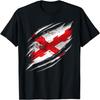 Unisex Cotton T-shirt Georgia Flag Ripped Claw Print Short Sleeve O-neck Soft Breathable National Pride Casual Tee Tops