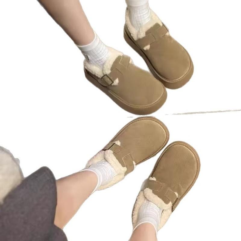 Fleece Warm Snow Boots Women's Fluffy Shoes Women's New Winter Boken Small Cotton Shoes