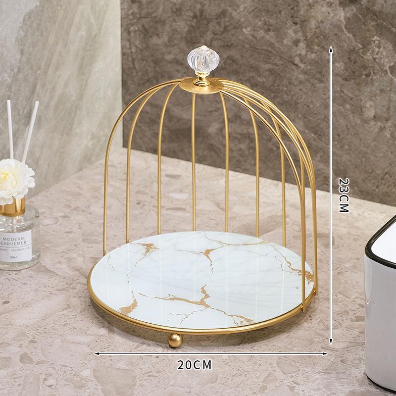 Birdcage Skincare Organizer: Bathroom Cosmetics Rack & Dressing Table Storage