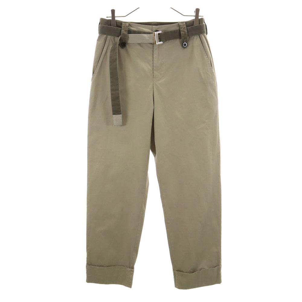 Sacai 23SS Made In Japan Wool Blend 23-02978M Belted Chino Pants 1 Men's Used