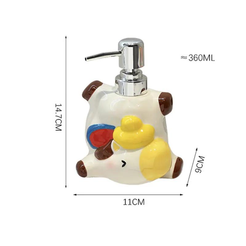 360ml soap dispenser ceramic hand sanitizer press bottle bathroom shampoo dispensing bottle bathroom accessories dispenser