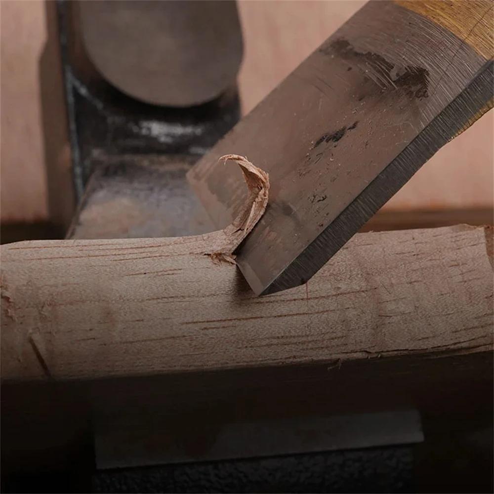 Conjunto Profissional de Cinzéis para Escultura em Madeira 38/51/63/78/86mm - Ferramentas Manuais para DIY e Marcenaria Detalhada (Alta Qualidade, Vários Tamanhos)