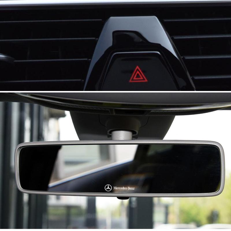 2/5/10 stk Bilinteriør Tilfeldige Klistremerker Bil Ratt Emblem Styling For Mercedes Benz AMG E200 E300 W205 W212 W166 W176 W242 S212 X166 W205 E63