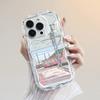 Train landscape illustration for iPhone15promax mobile phone case Apple 14 wave 12/13 soft case 11