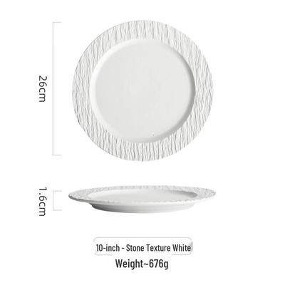 ZISIZ Rock Texture Western Dinner Plate