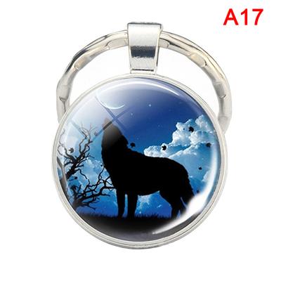 Glow In The Dark Wolf Key Chain Key Rings Holder Luminous Wolf Head Keychain