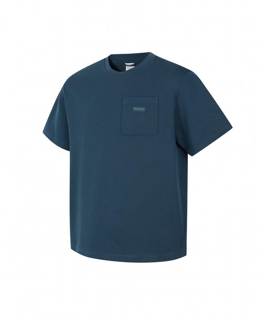 DISCOVERY EXPEDITION Men'S Freshvent Jacquard Training Short Sleeve T-Shirt (D/Turquoise)