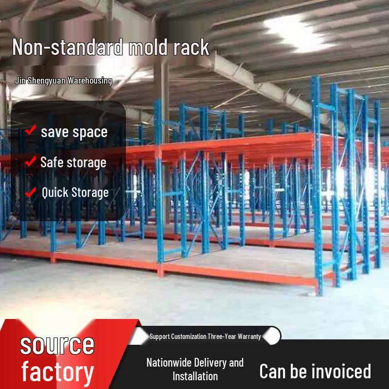 Heavy-Duty Detachable Storage Shelves for Warehouse