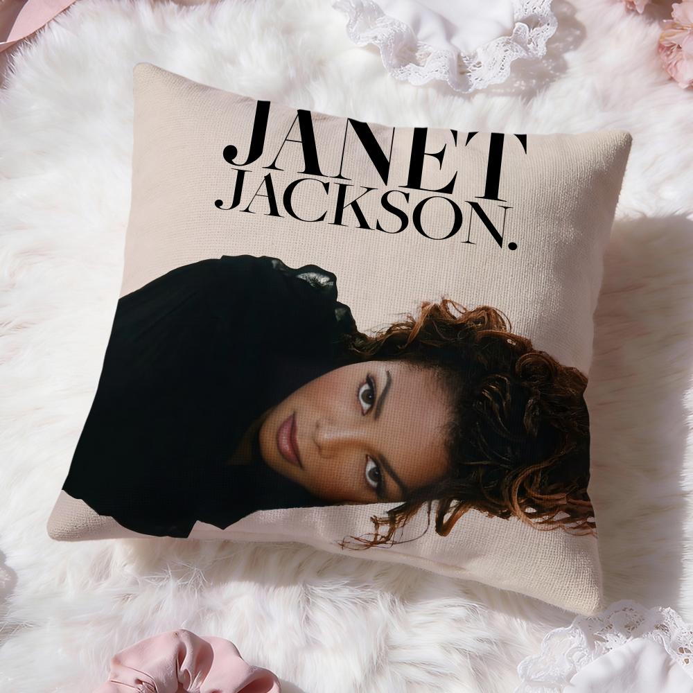 Cute J-JanetS J-JacksonS Cushion Cover Premium Comfort Reversible Pillow Cove -Two in One Design for Any Room & Car Interior