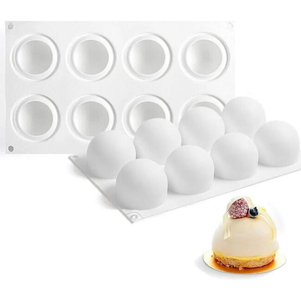 1Pc Round Spherical Mousse Silicone Mold DIY Chocolate Mold for Baking Cake Dessert Pastry Pudding Cupcake Baking Tools 8 Cavity