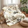 Rural Farm Animals Theme Blanket Lightweight Warm Flannel Blanket Decorative Throw Blanket for Home Decoration