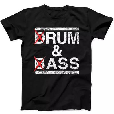 Drum & Bass Rum & Amanti del Culo Scherzo Detto Divertente Regalo Musicale Maglietta T-shirt Nera Cotone Larga Maglietta Oversize Streetwear Abbigliamento Femminile Maschile